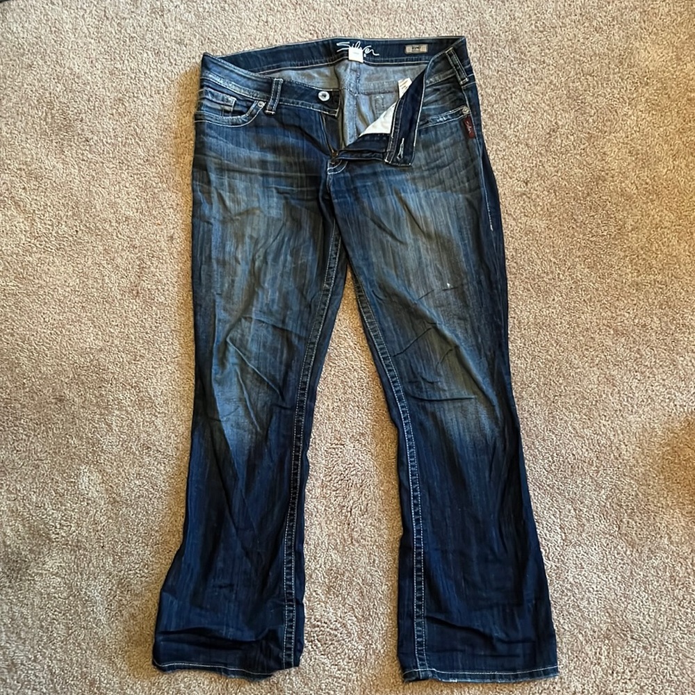 Silver boot cut jeans